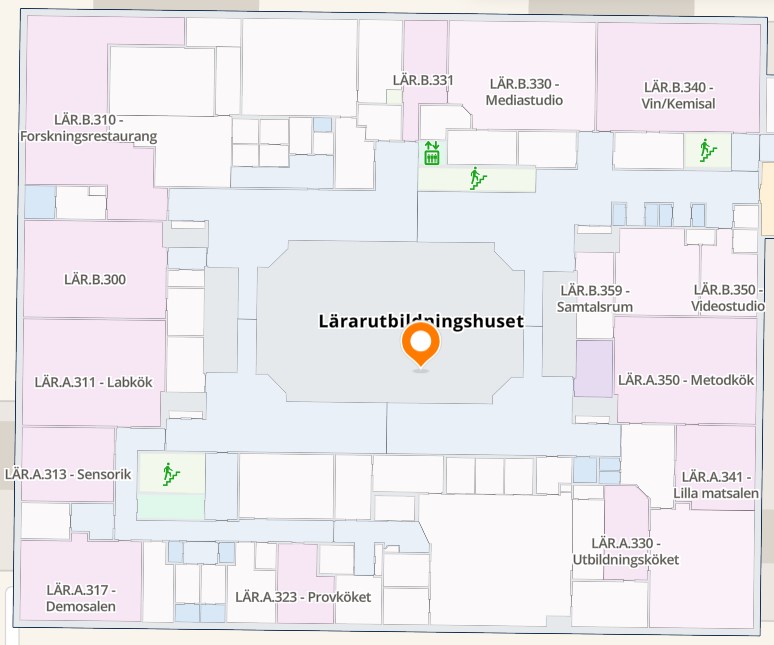 Klickbar karta över Umeå universitet